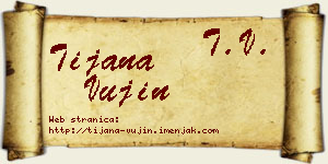Tijana Vujin vizit kartica